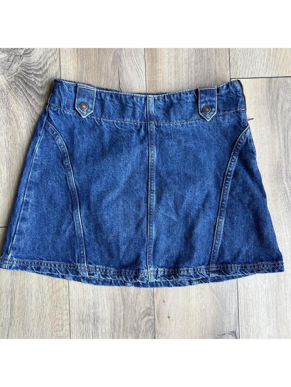 We the Free denim mini skirt with side zip size 26